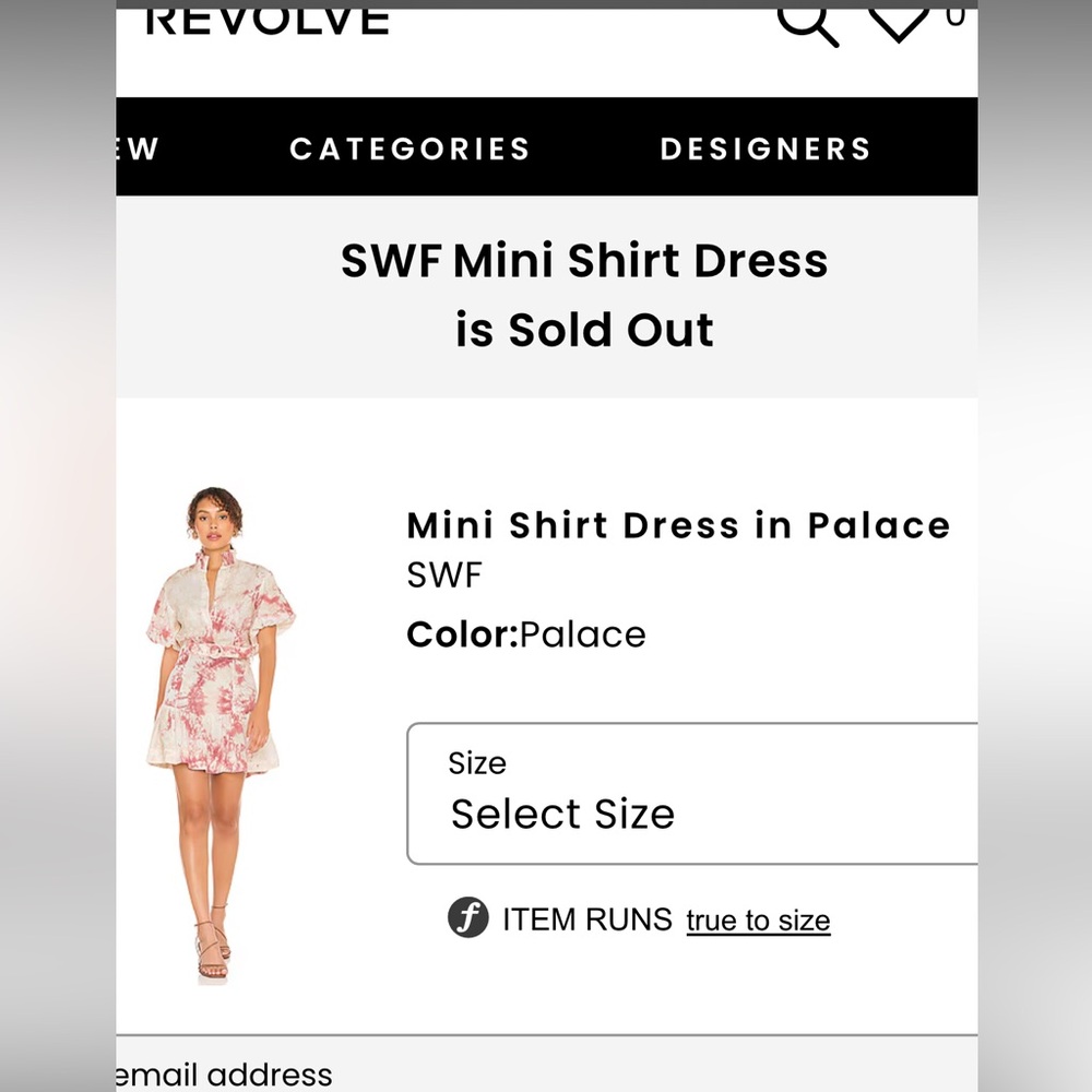 Revolve SWF Mini Shirt Dress in Palace